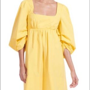 STAUD puff sleeve mini dress